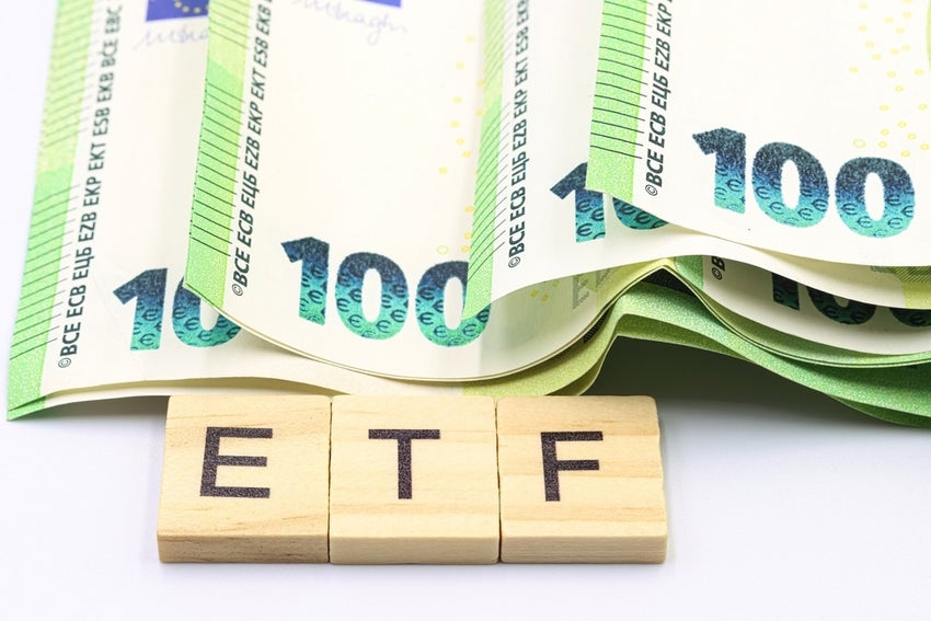 ETF Exchange traded funds in euros. Stock market investments in the European Union