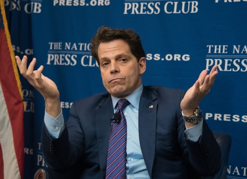 Anthony Scaramucci, former White House Communications Director, answers reporters' questions at a National Press Club "newsmaker" press conference