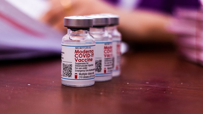 Moderna Covid-19 vaccine vials