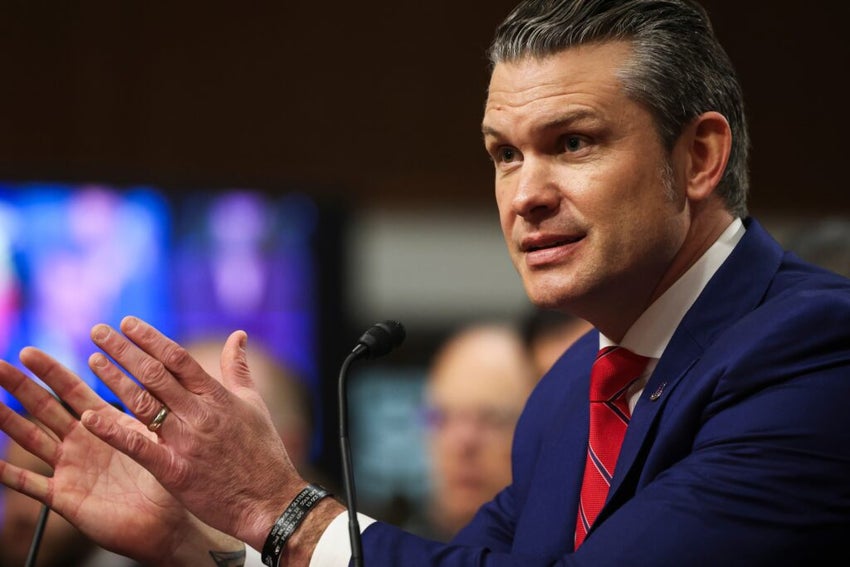 WASHINGTON - January 14 2025: Pete Hegseth, Secretary of Defense nominee, testifies before the Senate Armed Services Committee.
