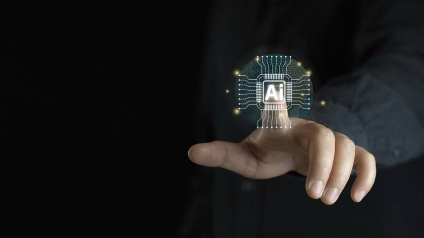 Ai technology, Artificial Intelligence. man using technology smart robot AI, artificial intelligence by enter command prompt for generates something, Futuristic technology transformation. Chat with AI