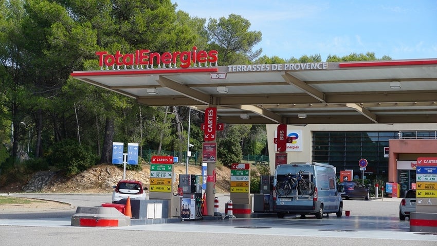 Totalenergies gas station in France