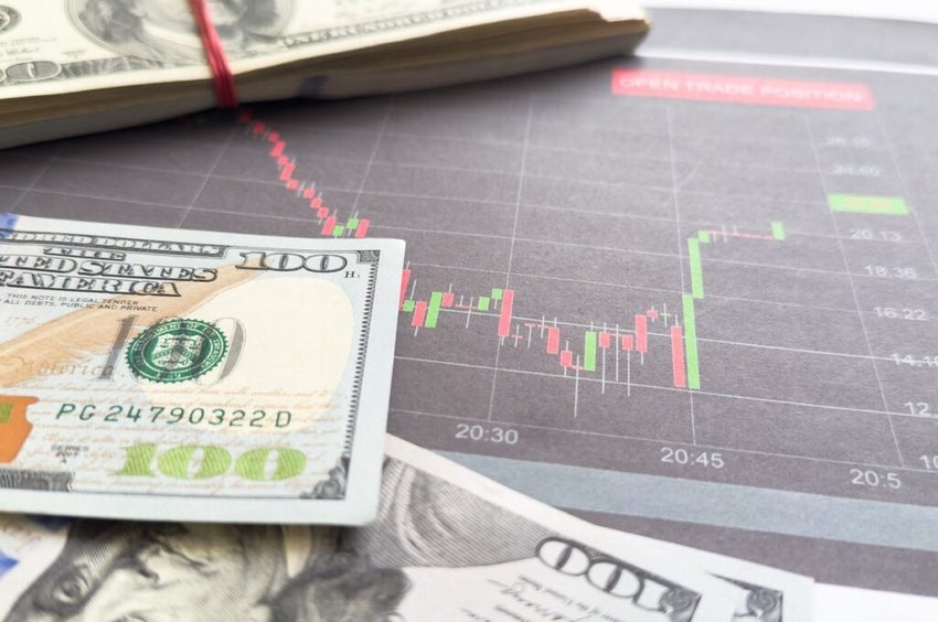 US financial inflation crisis with stock market graph , economy problem , investment analysis concept
