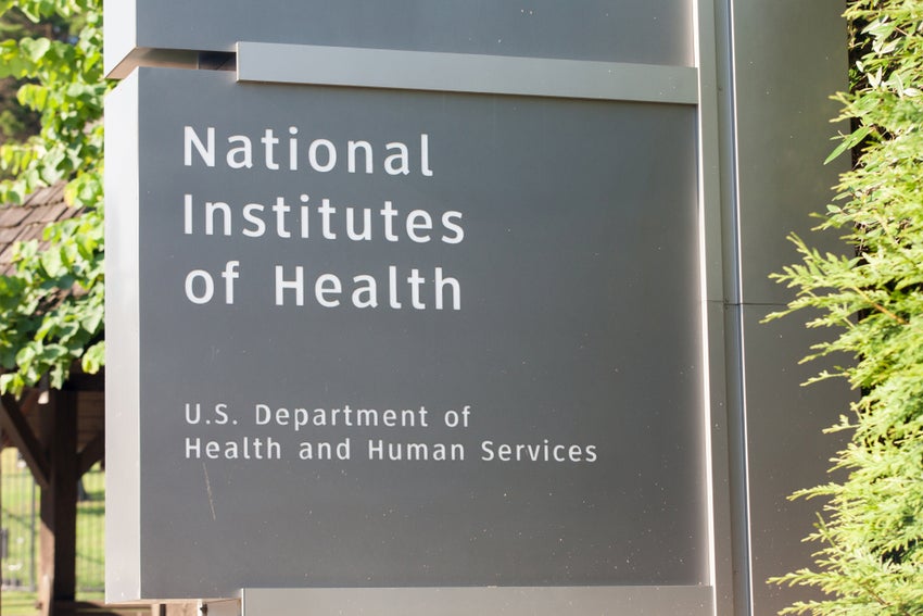 Sign if front of the National Institutes of Health building
