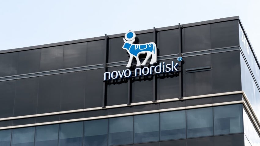 Novo Nordisk Logo On Building
