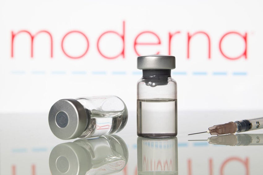 Moderna test tubes vials