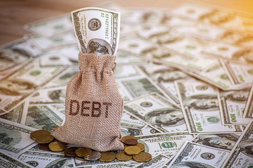 Representative image of large debt burden