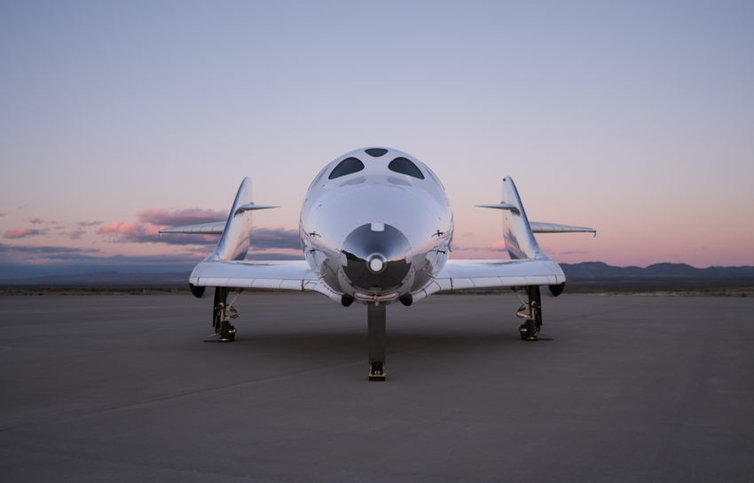 Virgin Galactic spacship on the ground