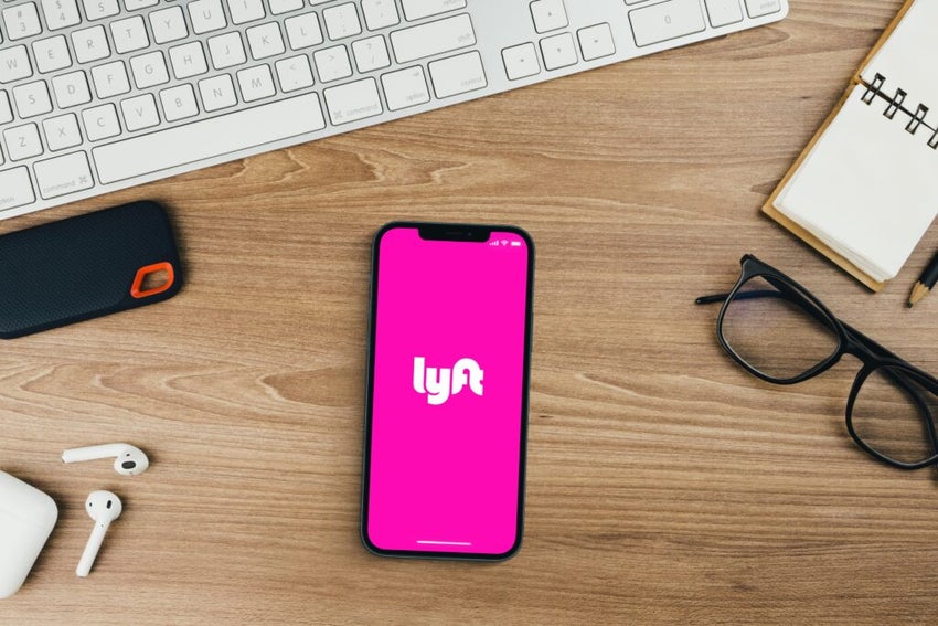Lyft logo displayed on mobile
