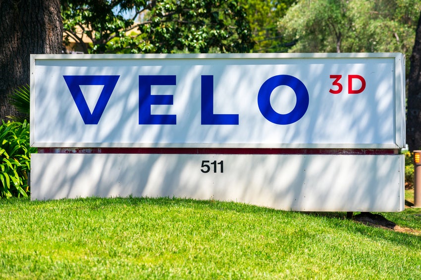 Velo3D sign in Campbell, CA.