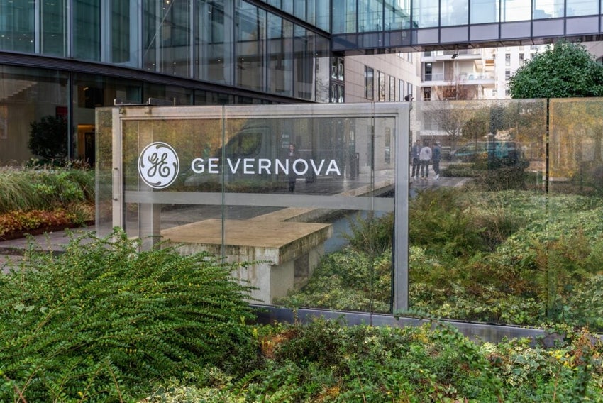 GE Vernova sign in front of headquarters