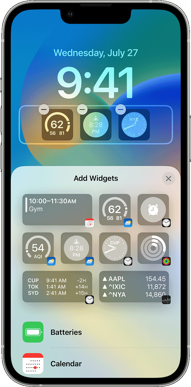 iOS 16 Lockscreen Widget Page